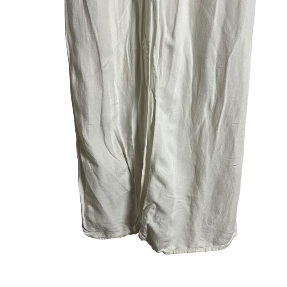 Saunders Collective White Halter Linen Blend Sleeveless Midi Dress Size 4 - Picture 8 of 13